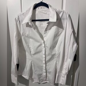 Mango white button downn